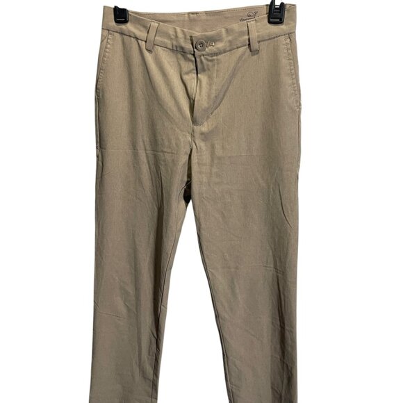 Vineyard Vines Boys Performance Beige Pants Size 14 Zip Fly - Picture 1 of 5